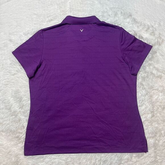 Callaway Golf Polo Shirt Purple Opti Dri Tech Size XL Cooling Wicking - Picture 8 of 8